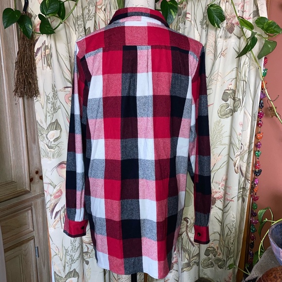 Woolrich Womens Boyfriend Flannel Shirt Multicolor Archive Check Cotton Shirt L - Picture 5 of 13